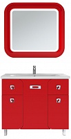 Водолей Мебель для ванной "Арнелла 100" напольная красная